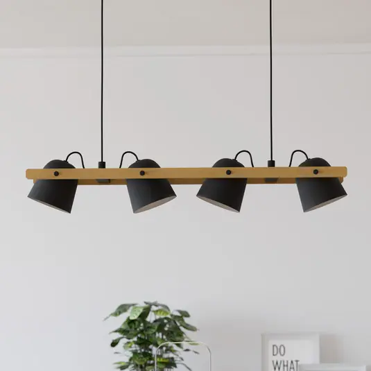 Azonnali szállítás EGLO connect LED mennyezeti lámpa Hornwood-Z, 4-lámpás, fekete
