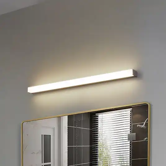 Akció Lindby LED fali lámpa Philippa, szögletes, 89 cm, alumínium színű, IP44