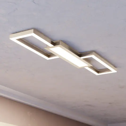 LED mennyezeti lámpa Monirote, matt nikkel, hossza 78 cm, alumínium, CCT Legnépszerűbb