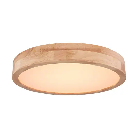 Rainer LED mennyezeti lámpa, Ø 40 cm, fa hatású, fém, CCT Újdonság