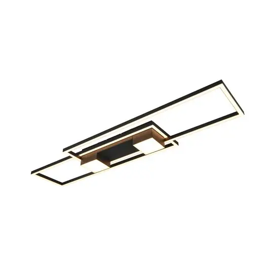 Albany LED mennyezeti lámpa, fekete, 100 x 28 cm, alumínium CCT dimmelhető Expressz kézbesítés