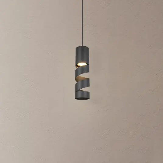 Különleges ajánlat Stream függőlámpa, fekete, Ø 8 cm, fém, GU10