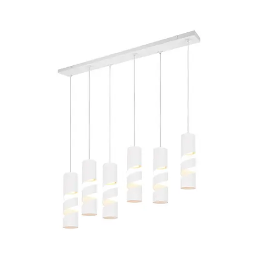 Stream függőlámpa, fehér Hossza 100 cm 6 lámpás fém GU10 Gyors kiszállítás