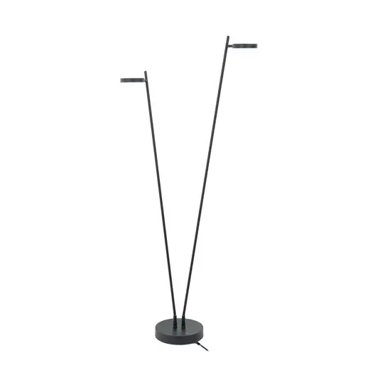 Kihagyhatatlan ajánlat LED-es újratölthető állólámpa Round Move, 2-fényes fekete 142 cm CCT dim