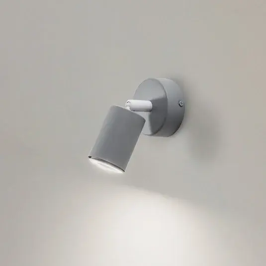 Csak ma Livia fali spotlámpa, szürke, 13 cm, fém, állítható, GU10