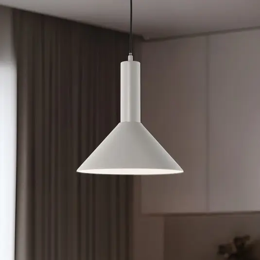 Utolsó esély Lógó világítás Vitrum cone, taupe, fém, Ø 26 cm, E27