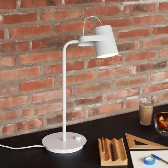 HÜBSCH Ardent asztali lámpa, világosszürke, vas, E14, magasság 54 cm Vásárlói kedvenc