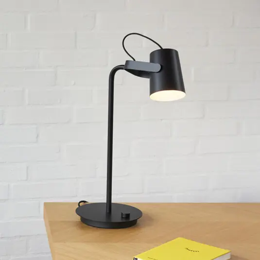 HÜBSCH Ardent asztali lámpa, fekete, vas, E14, magasság 54 cm Olcsóbb