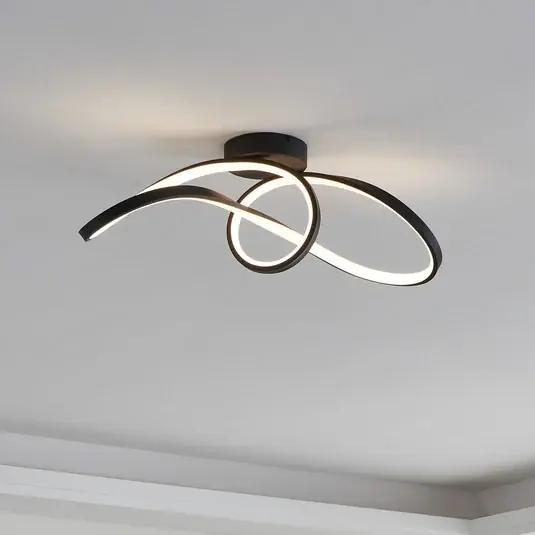 Expressz szállítás EGLO connect LED mennyezeti lámpa Calarossa-Z, fekete, alumínium