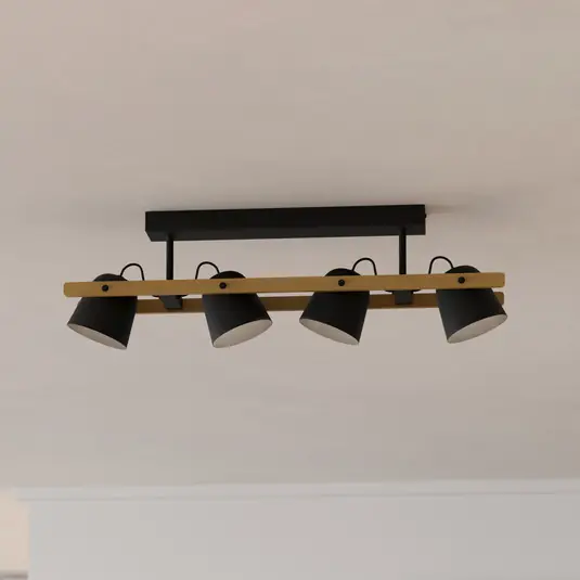 EGLO connect LED mennyezeti lámpa Hornwood-Z, 4-lámpás, fekete Expressz kézbesítés
