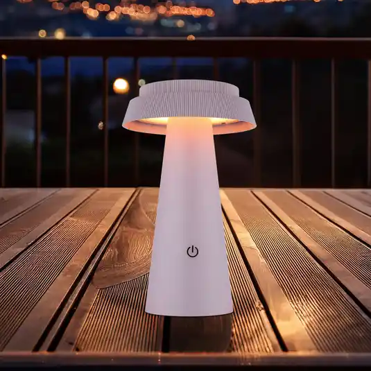 Outlet LED napelemes asztali lámpa 36624, rózsaszín, újratölthető akkumulátor, CCT,