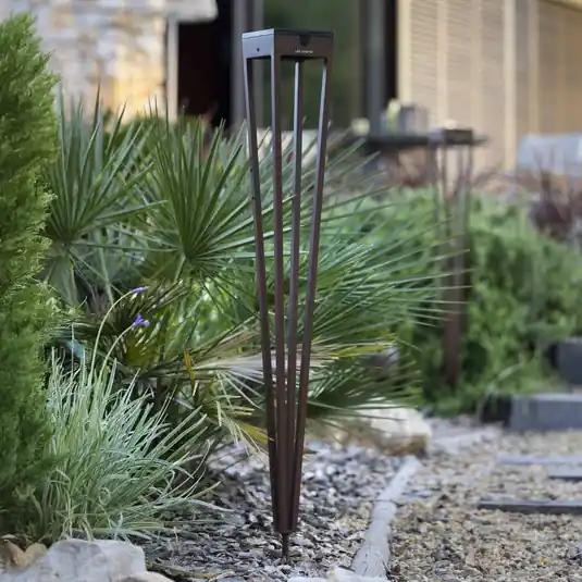 Legnépszerűbb Les Jardins LED napelemes zseblámpa Tinka, corten, 90 cm, földi tüske
