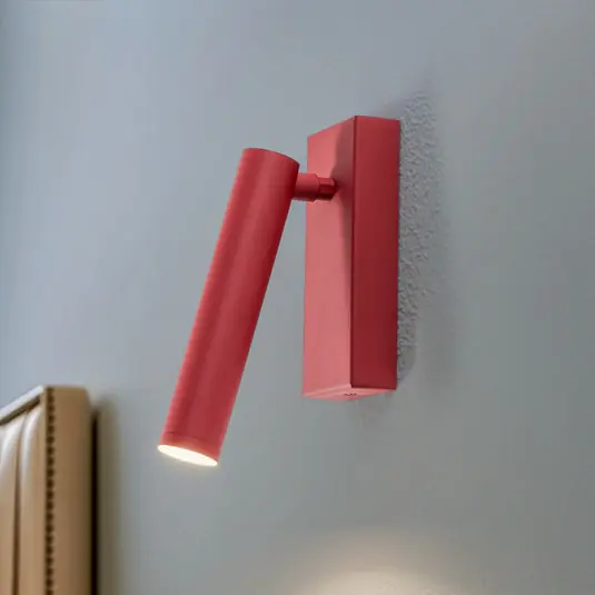 Vedd meg online LED fali világítás Rulo, piros, acél, 3000 K