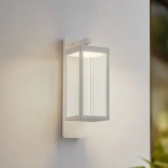 Lucande „Ferdinand” LED kültéri falilámpa, fehér, fém, 38 cm Biztonságos fizetés