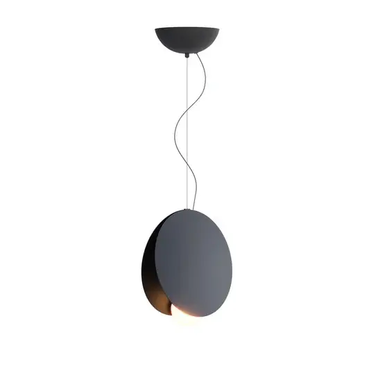 Fabbian Akoya függőlámpa, antracit, Ø30cm, 3000K, 1-10V fényerőszabályzóval Utolsó esély