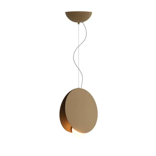 Fabbian Akoya függesztett lámpa, bronz, Ø30cm, 3000K, 1-10V szabályozható Olcsóbb