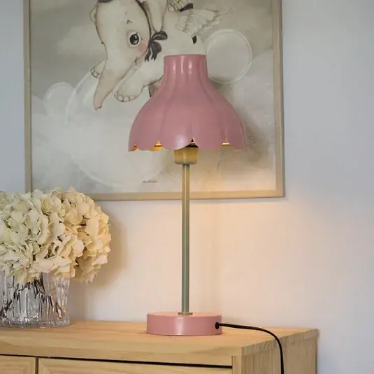 Biztonságos fizetés PR Home Wera asztali lámpa, rózsaszín/zöld, magasság 47 cm, fém
