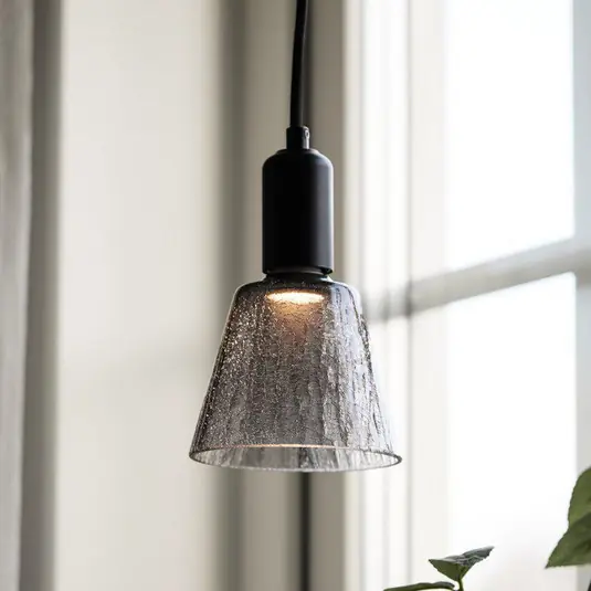 Kiárusítás PR Home függőlámpa Tilda, füstszürke, Ø 12,5 cm, üvegdugó