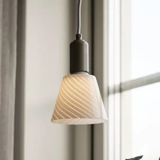 Akció PR Home függőlámpa Tilda, fehér, Ø 12,5 cm, üveg, dugó, dugalj