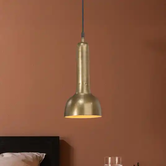 PR Home akasztólámpa Bainbridge sárgaréz Ø 15 cm fémdugóval Biztonságos fizetés