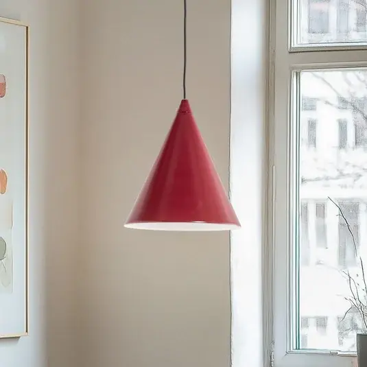 Lógó világítás, Form, bordó, fém, Ø 24 cm, kúpos, E27 Kiárusítás