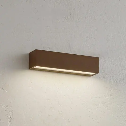 Vásárlói kedvenc Lucande LED kültéri falilámpa Lengo, 25 cm, barna, lefelé irányuló, 3000K