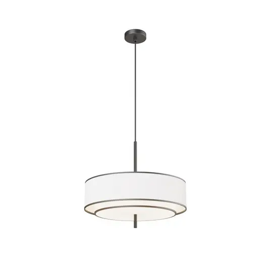 Ajánlat Maytoni függőlámpa Bergamo, fehér/fekete, Ø 50 cm, lenvászon