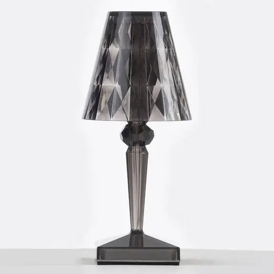 Kartell LED-es elemes asztali lámpa Akkumulátor, 30 cm, füstszürke, IP54 Biztonságos fizetés