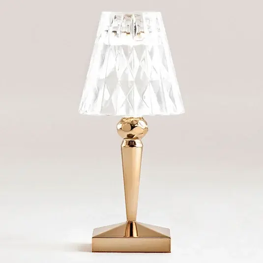 Kartell LED tölthető asztali világítás, 26 cm, arany színű, IP54 Legnépszerűbb