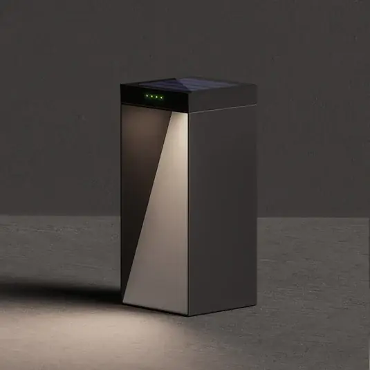 Azonnal elérhető KLEWE LED napelemes lámpa MILIO SIDE, antracit, 35 cm, alumínium, IP65