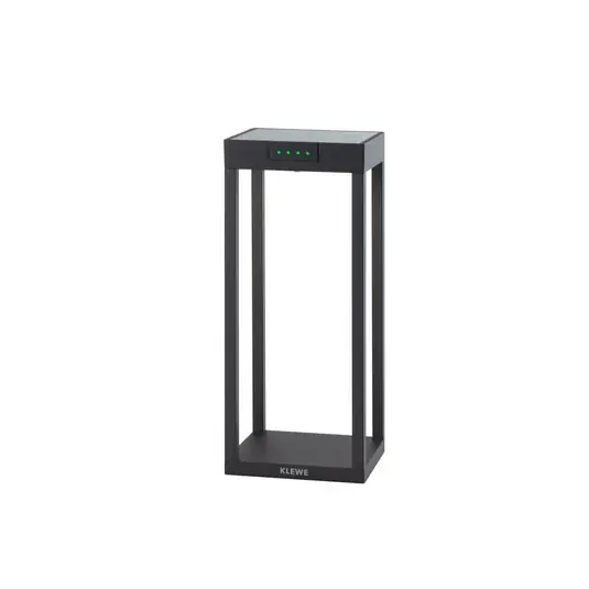Kiárusítás KLEWE LED-es napelemes lámpa RADIA MINI, antracit, 35 cm, alumínium, IP65