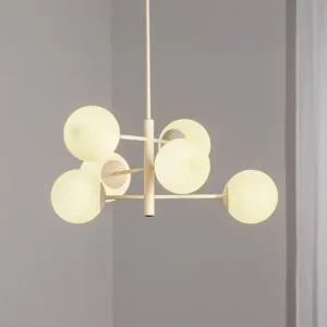 Alacsony ár Aurora lógó világítás, fehér, Ø 60 cm, 6 izzós, üveg, E14