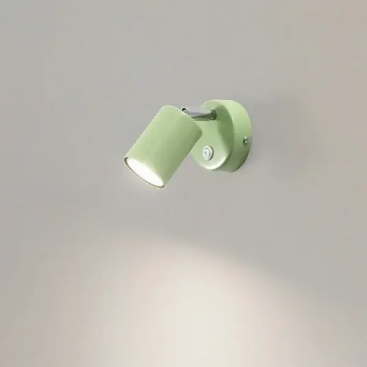 Árcsökkenés Fun fali spotlámpa, világos zöld, 14 cm magas, állítható, GU10