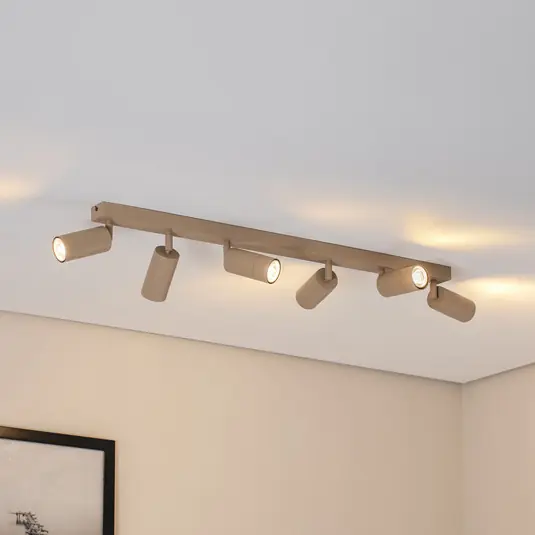 Azonnal elérhető Mennyezeti spotlámpa Link, bézs, hossz 90 cm, 6 izzós.