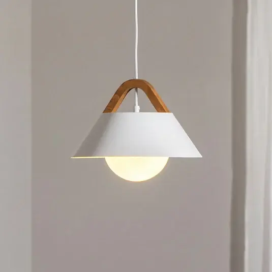 Outlet Funda lógó világítás, fehér, Ø 30 cm, 1 izzó, fém/üveg