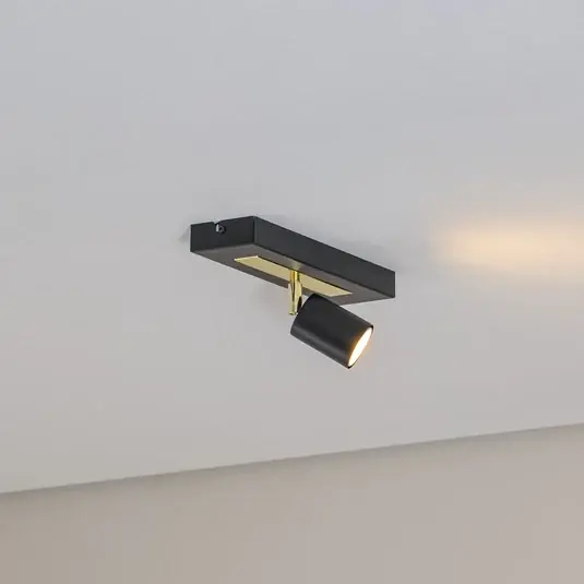 Rodez mennyezeti spotlámpa, fekete/arany, hossza 30 cm, acél Legnépszerűbb