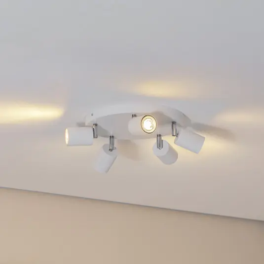 Csak ma Fun mennyezeti spotlámpa, fehér, Ø 30 cm, állítható, GU10