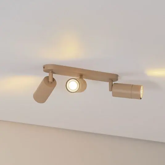 Mennyezeti spotlámpa Link, bézs, hossz 33 cm, 3 izzós Gyors kiszállítás