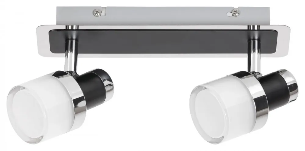 Rabalux 5022 LED fürdőszobai fali spotlámpa Harold 1x10W 800lm 4000K IP44 - króm fekete elemekkel Expressz kézbesítés