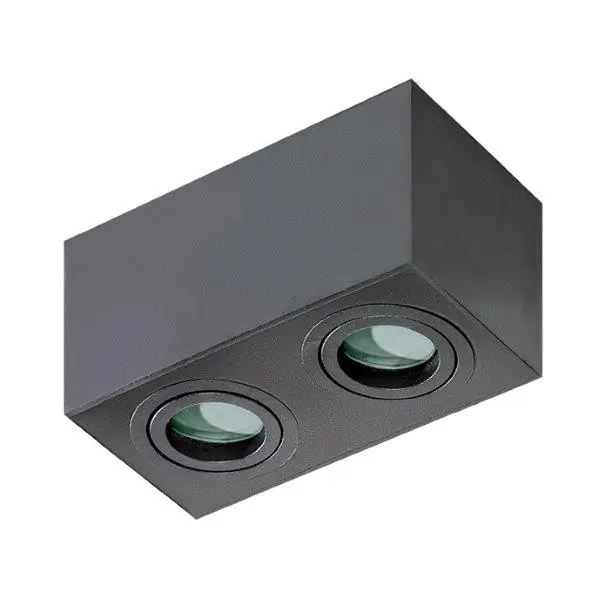 Azzardo AZ2879 mennyezeti spotlámpa Brant 2 Square 2x50W GU10 IP44 - fekete Rendeld meg most