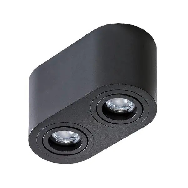 Azzardo AZ2821 mennyezetre szerelhető spotlámpa Brant 2 2x50 W GU10 IP20 - fekete Expressz kézbesítés