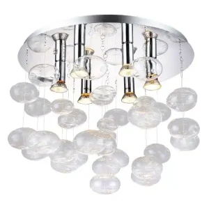 Akció Azzardo AZ2572 függőcsillár Luvia 6x40W GU10 IP20 - átlátszó üveg