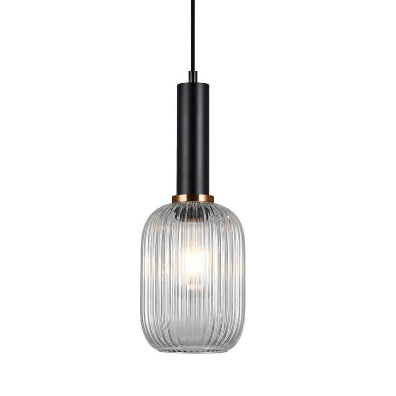 Azonnali szállítás Italux PND-5588-1M-BK+CL Antiola 40W E27