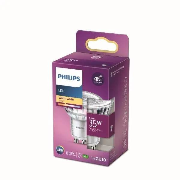 Philips 8718699774158 LED izzó 1x3,5W GU10 255lm 2700K - melegfehér, spot, Eyecomfort Ne maradj le