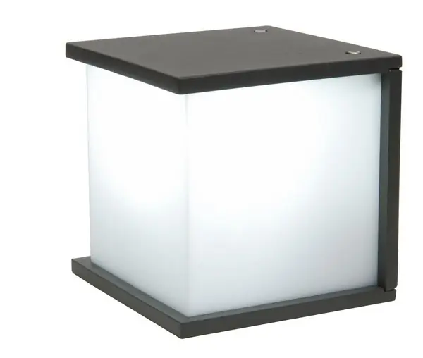 Ajánlat Lutec LT5184601118 fali lámpa Box Cube 1x60W E27 IP44 - opál, sötétszürke
