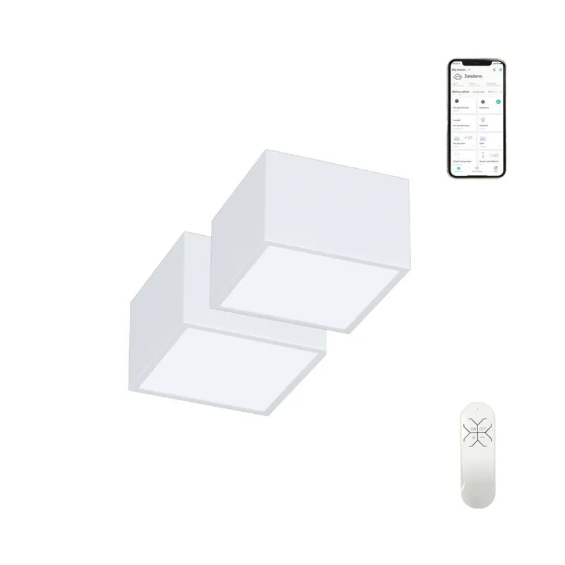 Immax Neo 07072L-15BD LED mennyezeti lámpa 2x12W 840lm 2700-6500K - 2 db-os készlet, távirányítás, világítási hőmérséklet beállítása, szabályozható, fehér Biztonságos fizetés