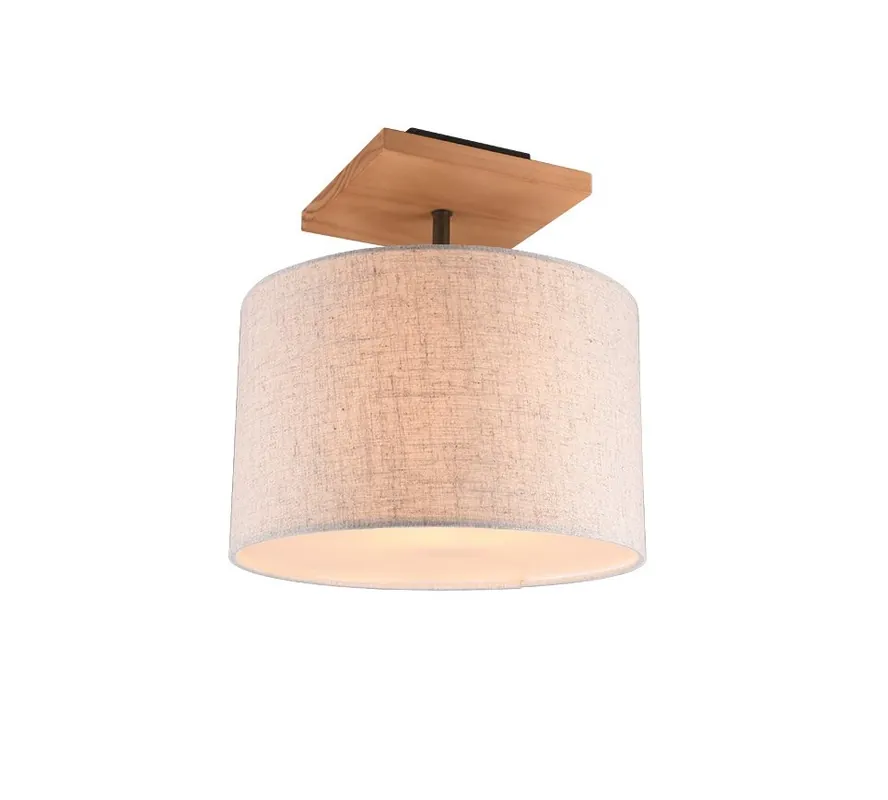Trio 602100130 mennyezetre szerelhető lámpa Elmau 1x60W E27 - fehér, fa Szuper akció