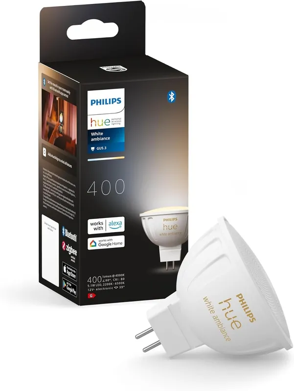 Különleges ajánlat Philips Hue 8719514491342 LED intelligens izzó 5,1W GU5.3 400lm 2200-6500K
