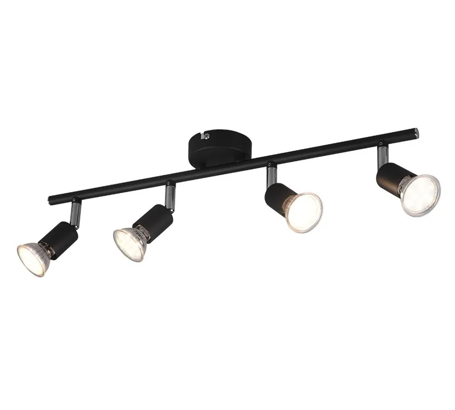 Trio R80914032 mennyezetre szerelhető lámpa Paris 4x35W GU10 - fekete Azonnali szállítás