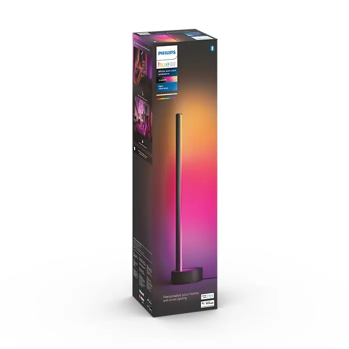 Ajánlat Philips Hue 8718696176245 LED asztali lámpa Signe 1x11,8W 2000-6500K RGB - szabályozható, Bluetooth, White and Color Ambiance, fekete